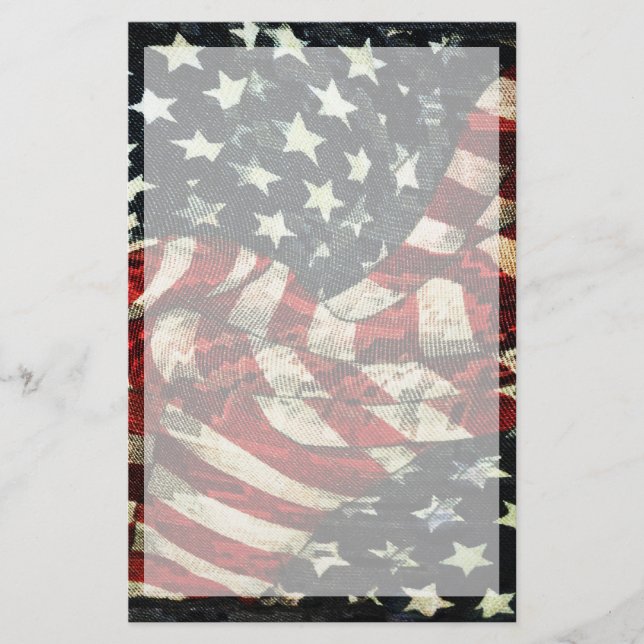 Papelería Bandera estadounidense-camuflaje por Shirley Taylo (Anverso)