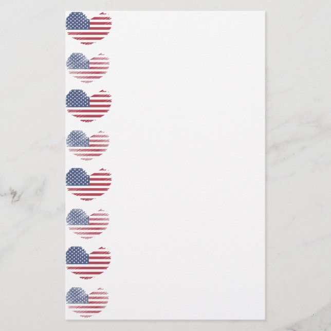 Papelería Bandera estadounidense patriótica (Anverso)
