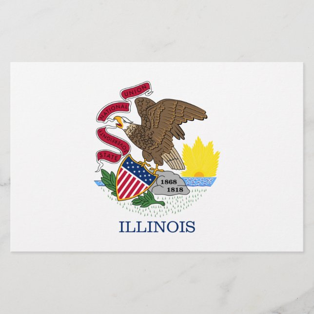 Papelería Bandera Estatal de Illinois (Anverso)