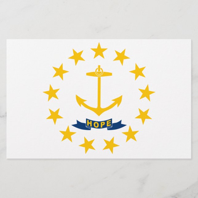 Papelería Bandera estatal de la isla de Rhode (Anverso)