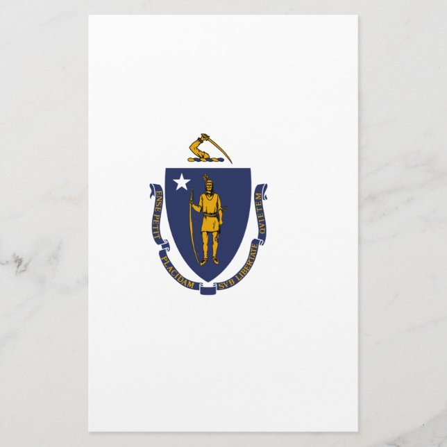 Papelería Bandera estatal de Massachusetts (Anverso)