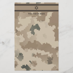 Papelería Bandera Israelí En El Camo Desierto