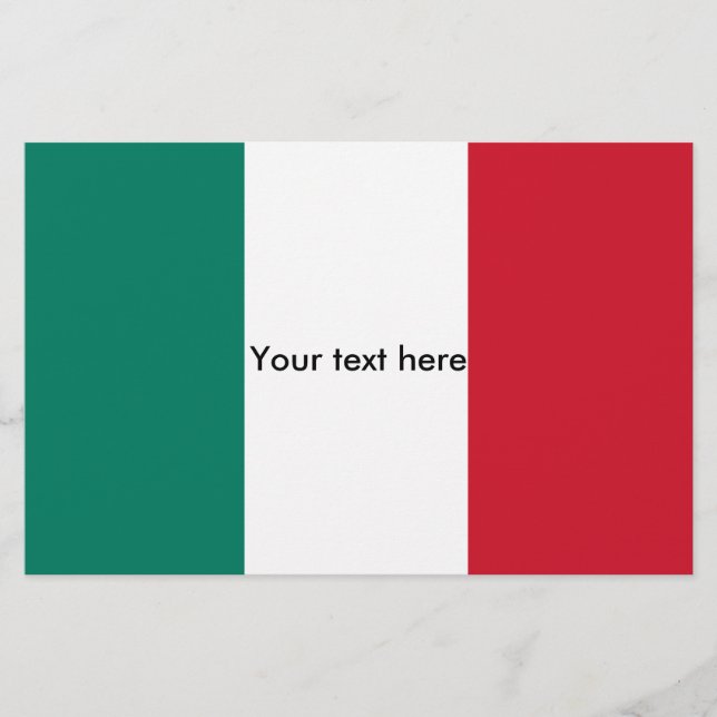 Papelería Bandera italiana Italia Il Tricolore (Anverso)
