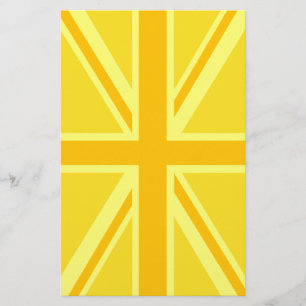 Papelería Bandera muy amarilla de Union Jack Británicos