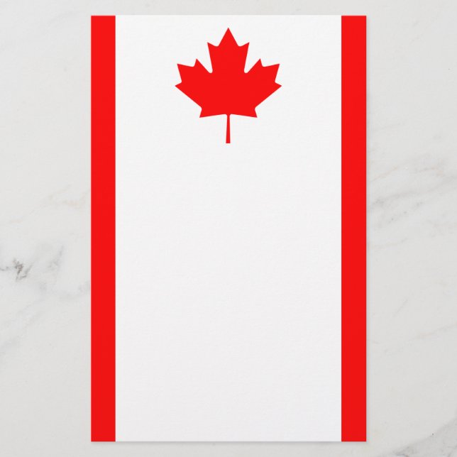 Papelería Bandera Nacional Patriótica de CANADÁ (Anverso)