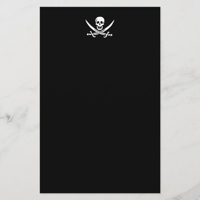 Papelería Bandera pirata de Jolly roger (Anverso)