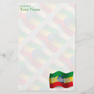 Papelería Bandera que agita de Etiopía
