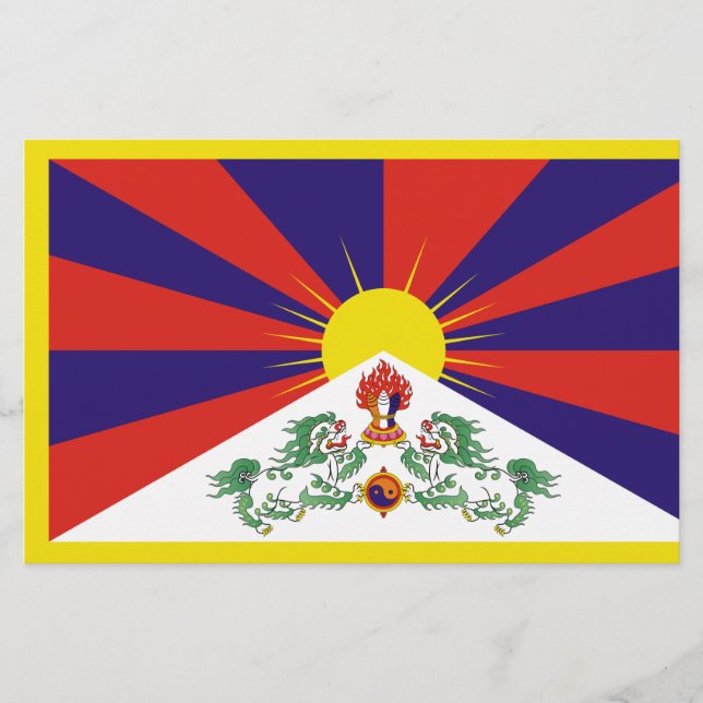 Papelería Bandera tibetana (Anverso)