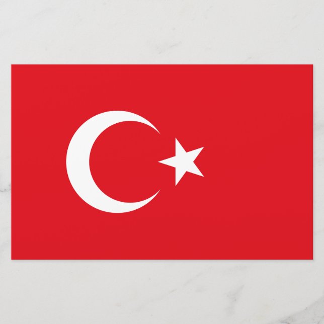 Papelería Bandera turca (Turquía) (Anverso)