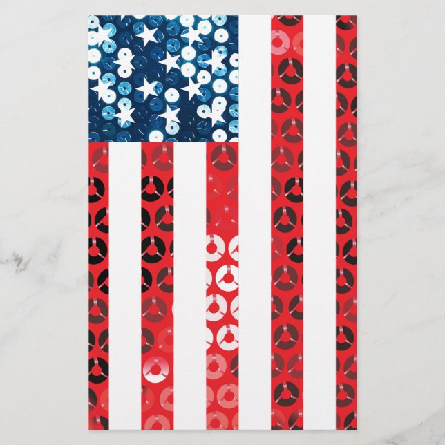 Papelería bandera vertical americana (Anverso)