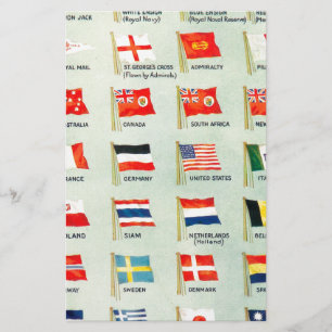 Papelería Banderas del mundo del vintage