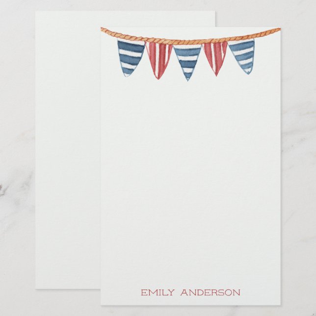 Papelería Banderas náuticas costeras personalizadas (Anverso / Reverso)
