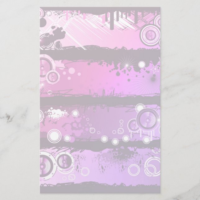 Papelería Banner 3 de música estilo grunge (Anverso)