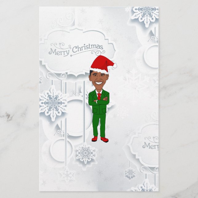 Papelería barack obama santa (Anverso)