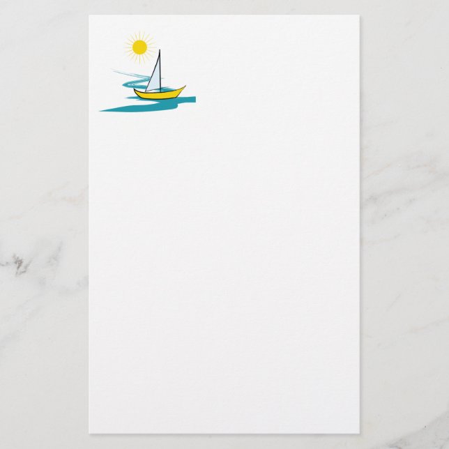 Papelería Barca de vela (Anverso)