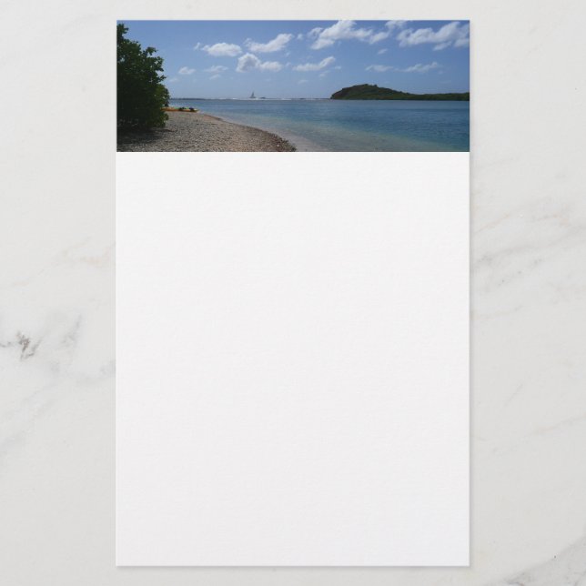 Papelería Barco de vela a la distancia en Santo Tomás (Anverso)