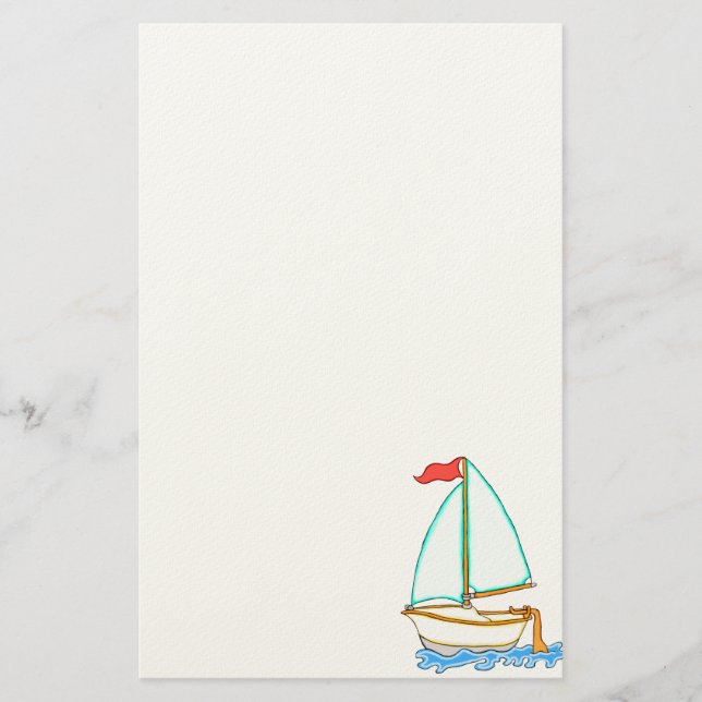Papelería Barco de vela colorido 1 Estacionamiento (Anverso)