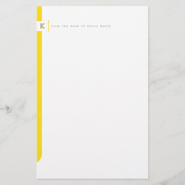 Papelería Barra lateral monogramada (Anverso)