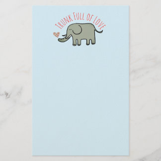 Papelería Baúl Lleno de Amor Elefante Doodle Adorable