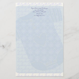 Papelería Bebé Corazón Rattle Argyle Onsie Baby Blue