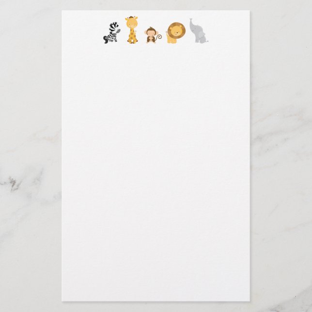Papelería Bebés de la jungla (Anverso)