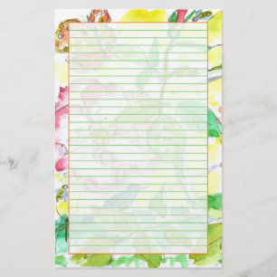 Papelería Bebidas Mariposas Bluebirds Green Lined
