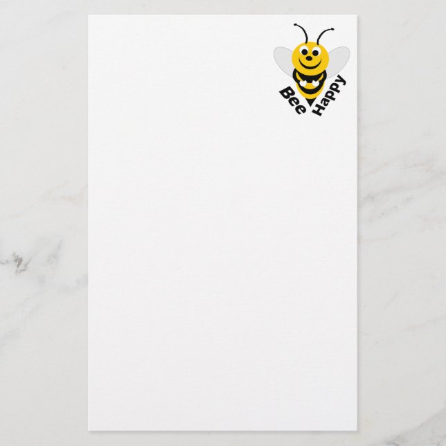 Papelería Bee Happy Stationery (Anverso)