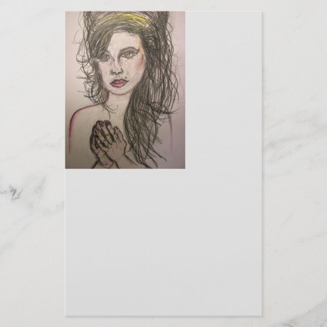 Papelería Beehive Chica Rezando (Anverso)