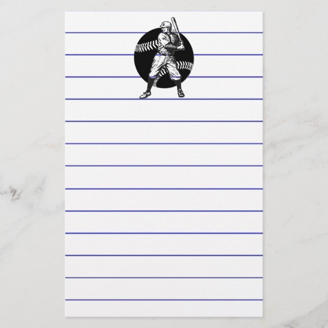 Papelería Béisbol: Vintage (Anverso)