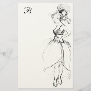 PAPELERÍA BELLEZA EN VESTIDO BLANCO MONOGRAMA