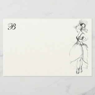 PAPELERÍA BELLEZA EN VESTIDO BLANCO MONOGRAMA