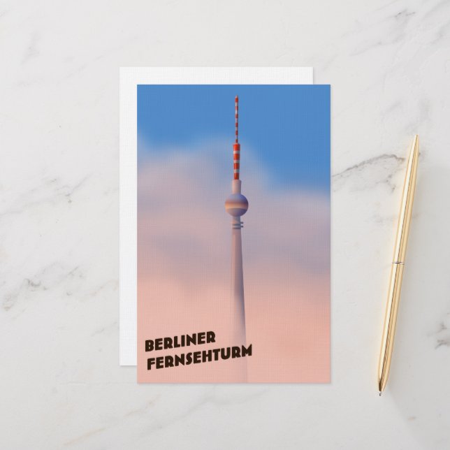 Papelería Berliner Fernsehturm, torre de televisión de Berlí (Anverso/Reverso In Situ)