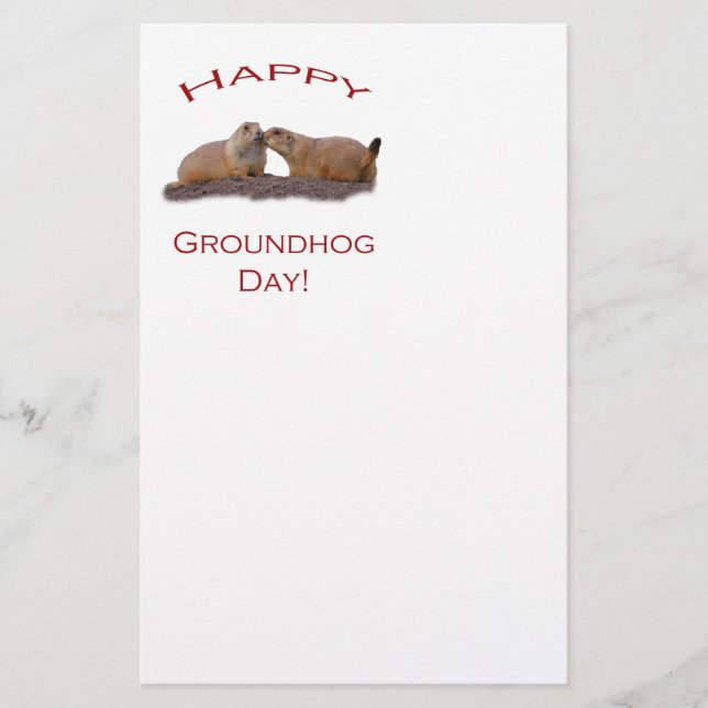 Papelería Beso del día de la marmota (Anverso)