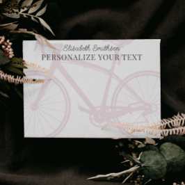 Papelería Bicicleta Rosa Minimalista Elegante Moderna Person