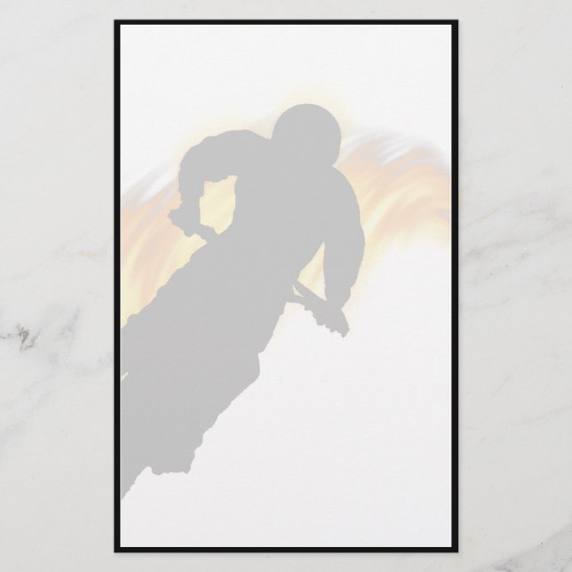 Papelería Bicicleta sin dirección en carretera con llamas (Anverso)