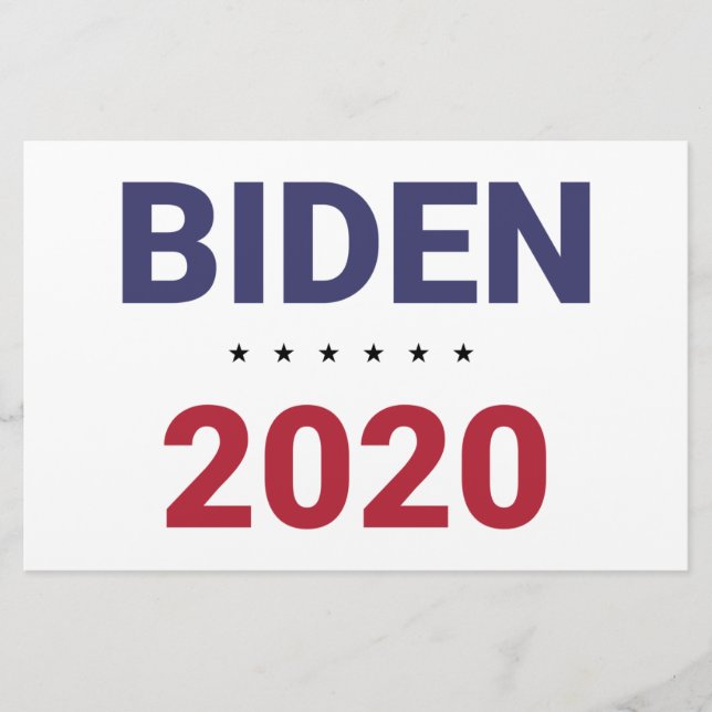 Papelería Biden 2020 (Elecciones de EE. (Anverso)