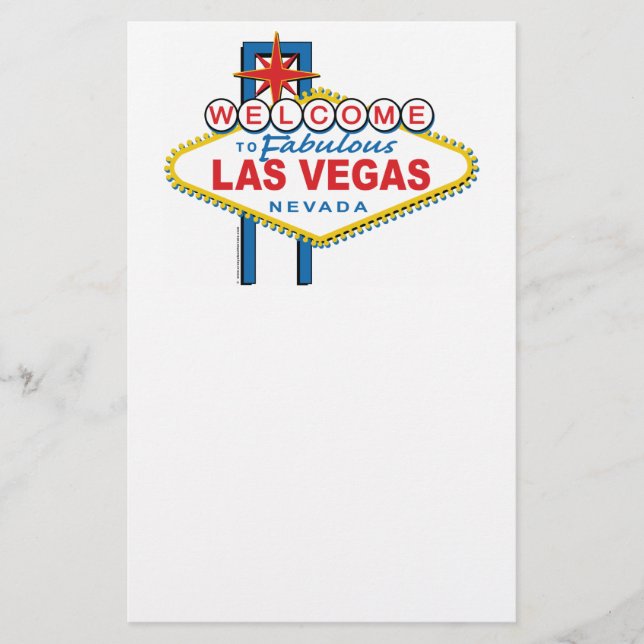 Papelería Bienvenidos a Fabulous Las Vegas (Anverso)