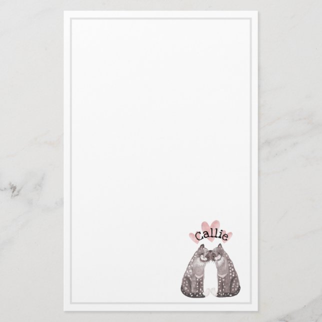 Papelería Big Cats Amudecer Añade tu nombre a los niños (Anverso)