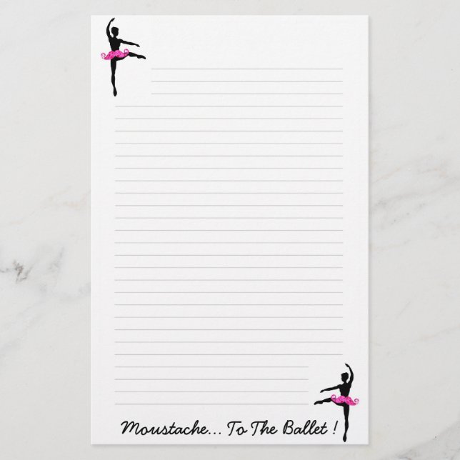 Papelería Bigote. Al ballet (Anverso)