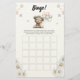 Papelería Bingo Whimsical Teddy Bear Baby Shower Game