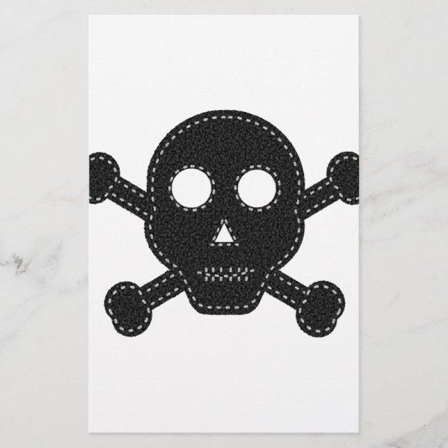 Papelería Black Felt Skull (Anverso)