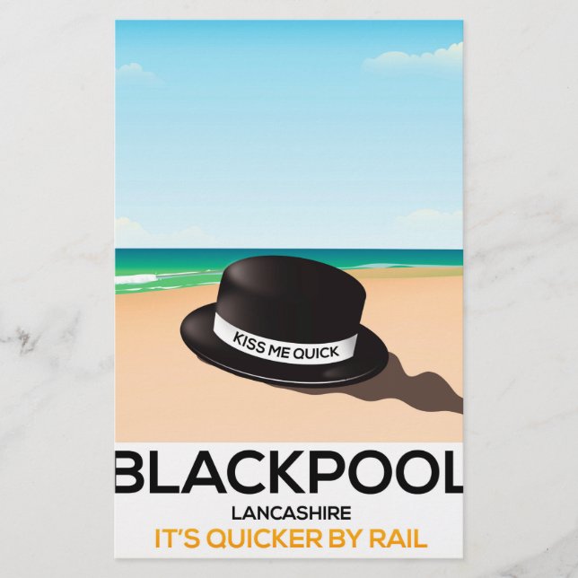 Papelería Blackpool "bésame rápido" gorra poster del tren de (Anverso)