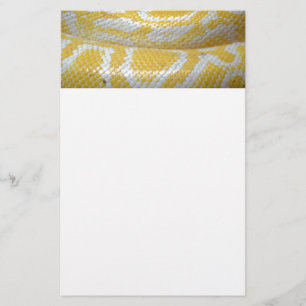 PAPELERÍA BLANCO AMARILLO BOA SNAKE SKIN TEXTURES REPTILES P