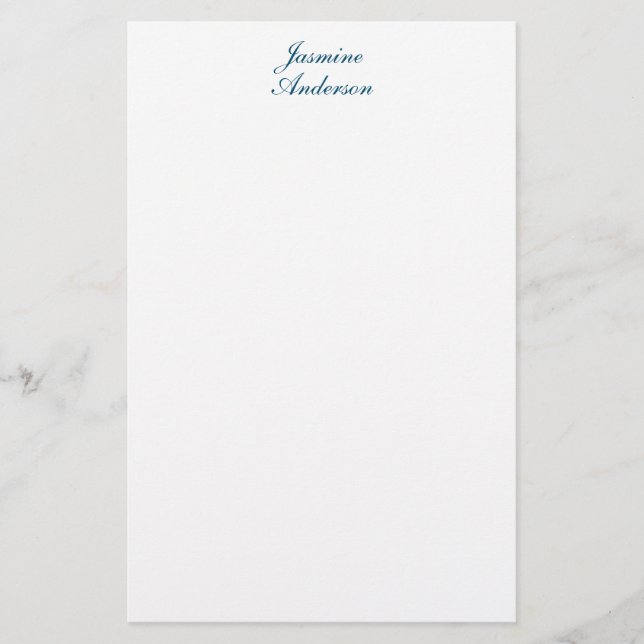 Papelería Blanco azul Minimalista moderno profesional (Anverso)