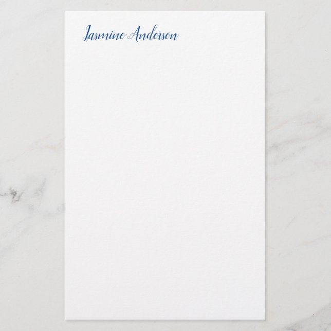 Papelería Blanco azul Minimalista moderno profesional (Anverso)