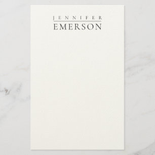 Papelería Blanco negro minimalista moderno plano