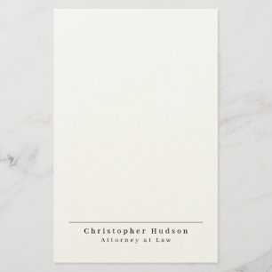 Papelería Blanco Negro Simple Plano Minimalista