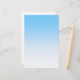 Papelería Blanco Ombre del azul de cielo