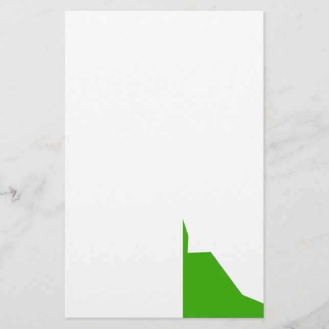 Papelería Blanco verde minimalista (Anverso)