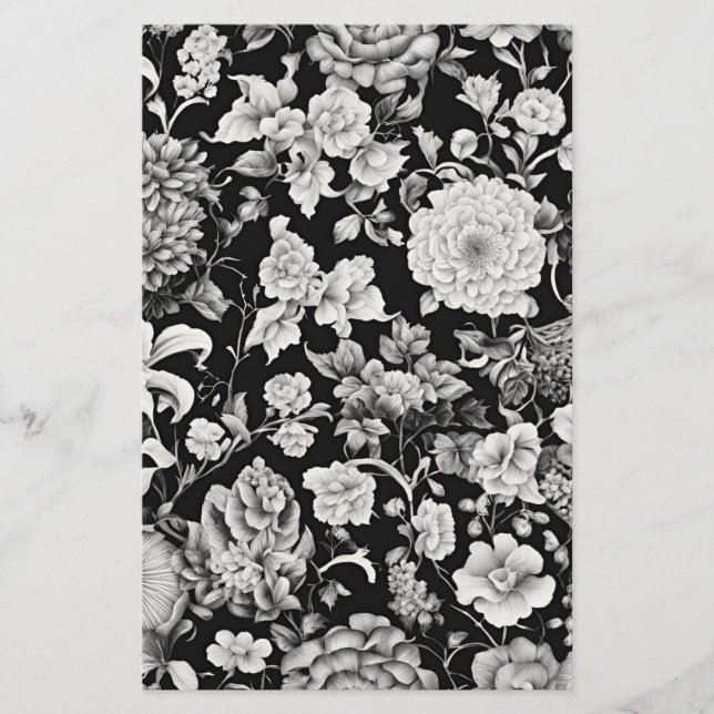 Papelería Bloom nocturno: un Boda floral oscuro (Anverso)
